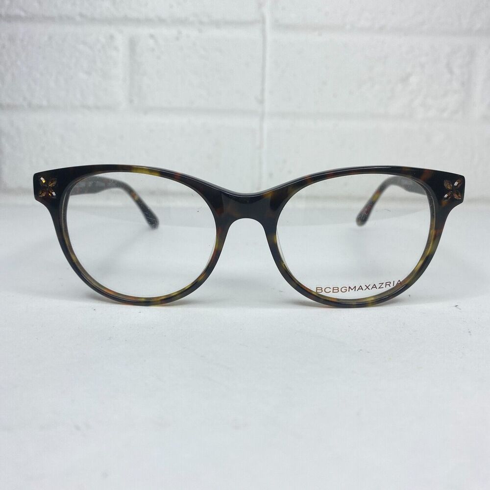 BCBG MAXAZRIA Eyeglasses Frame Jordana Tortoise 50-17-135 Rounrd H1425